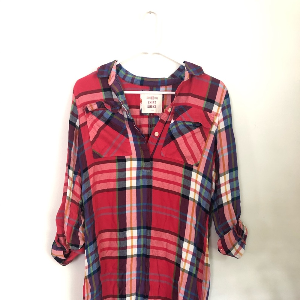 Plaid Shirt Dress